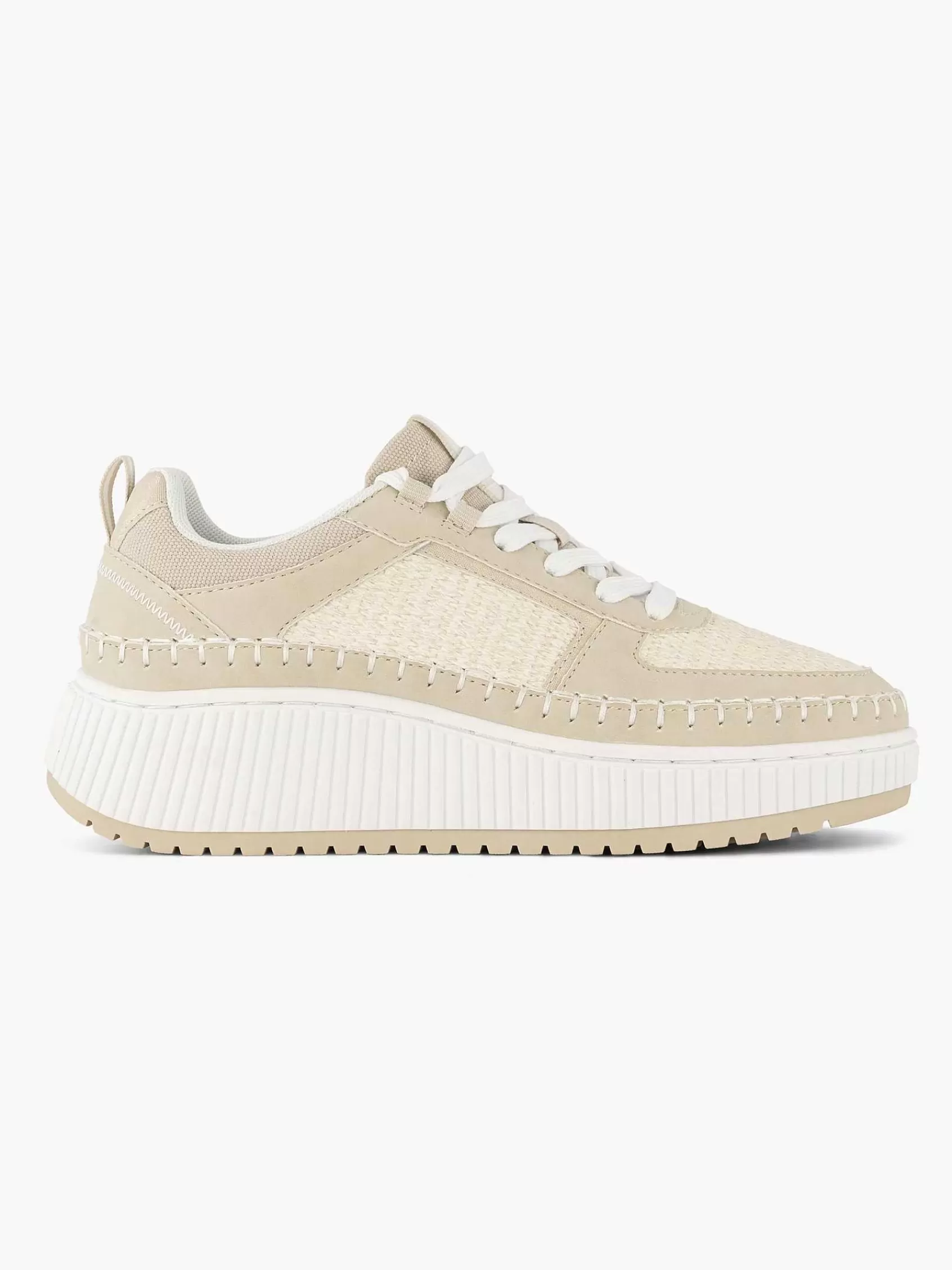 Hot Oxmox Beigefarbener Plateau-Sneaker