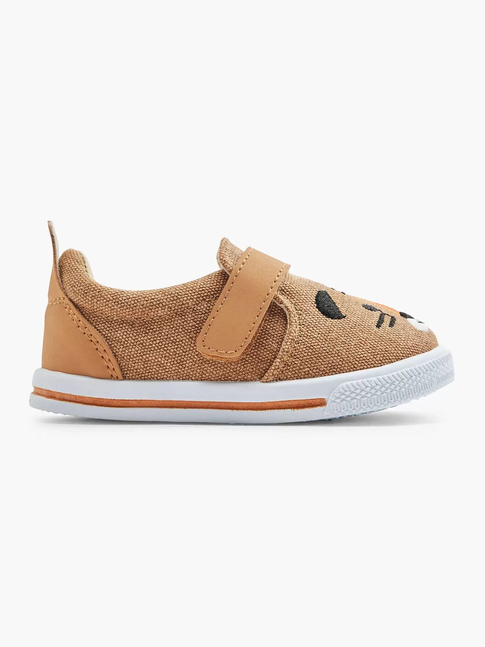 Best Bobbi-Shoes Cognacfarbener Canvas-Slip-On-Bar