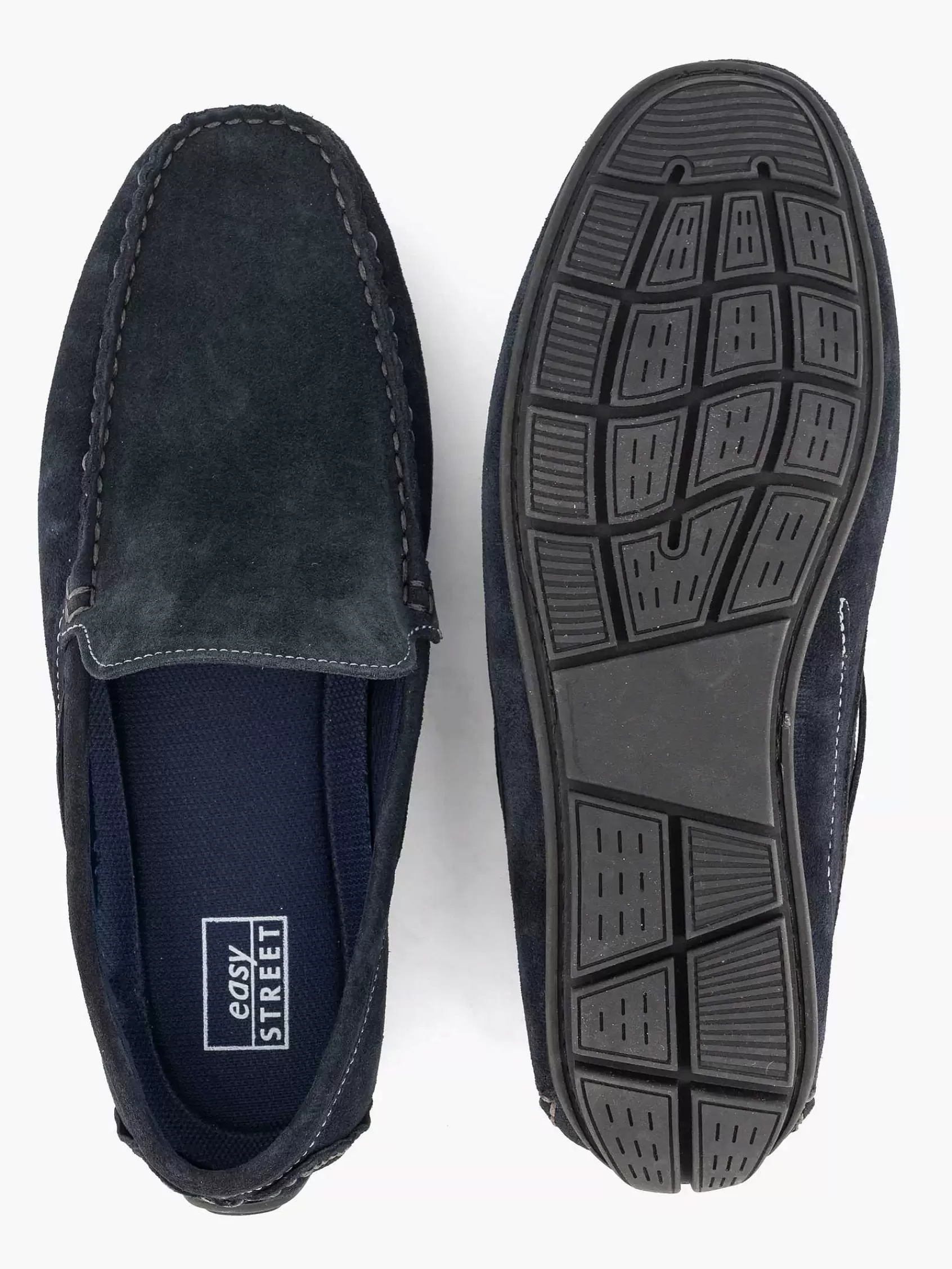 Cheap Easy Street Komfort-Slipper Aus Blauem Wildleder