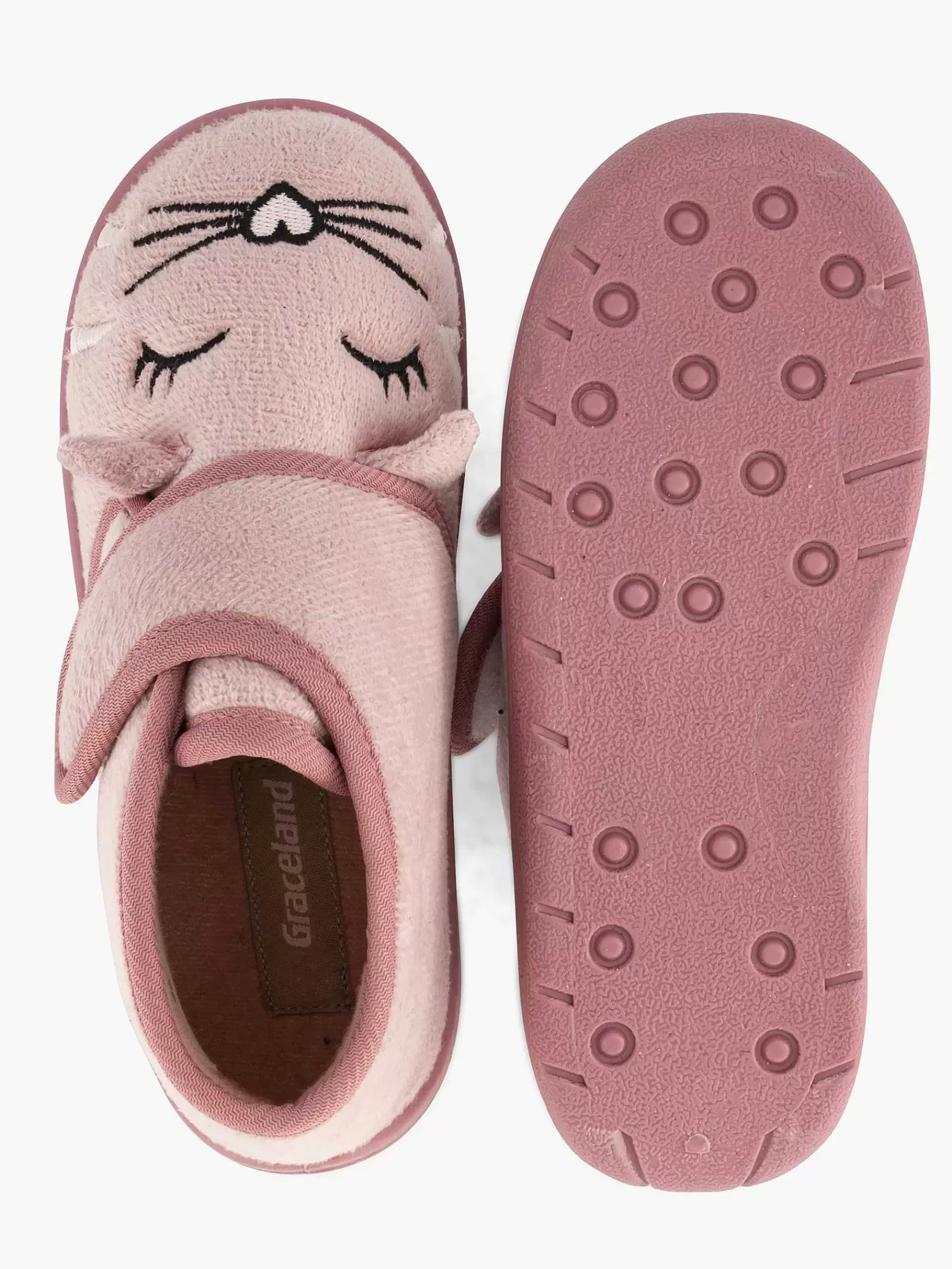 Online Graceland Rosa Slipper Mit Klettverschluss