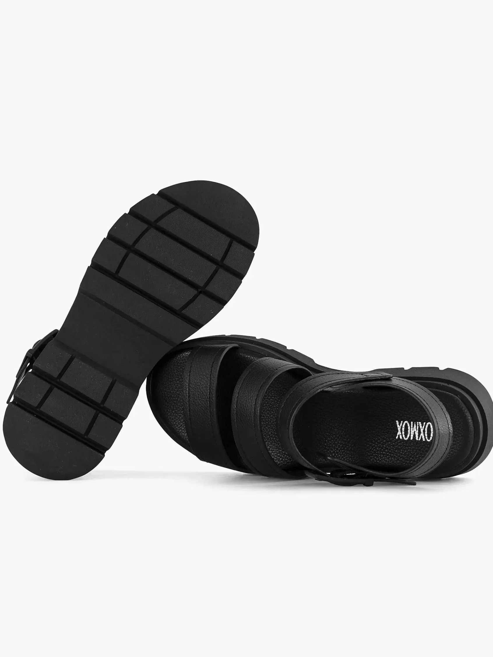 Flash Sale Oxmox Schwarze Plateausandale