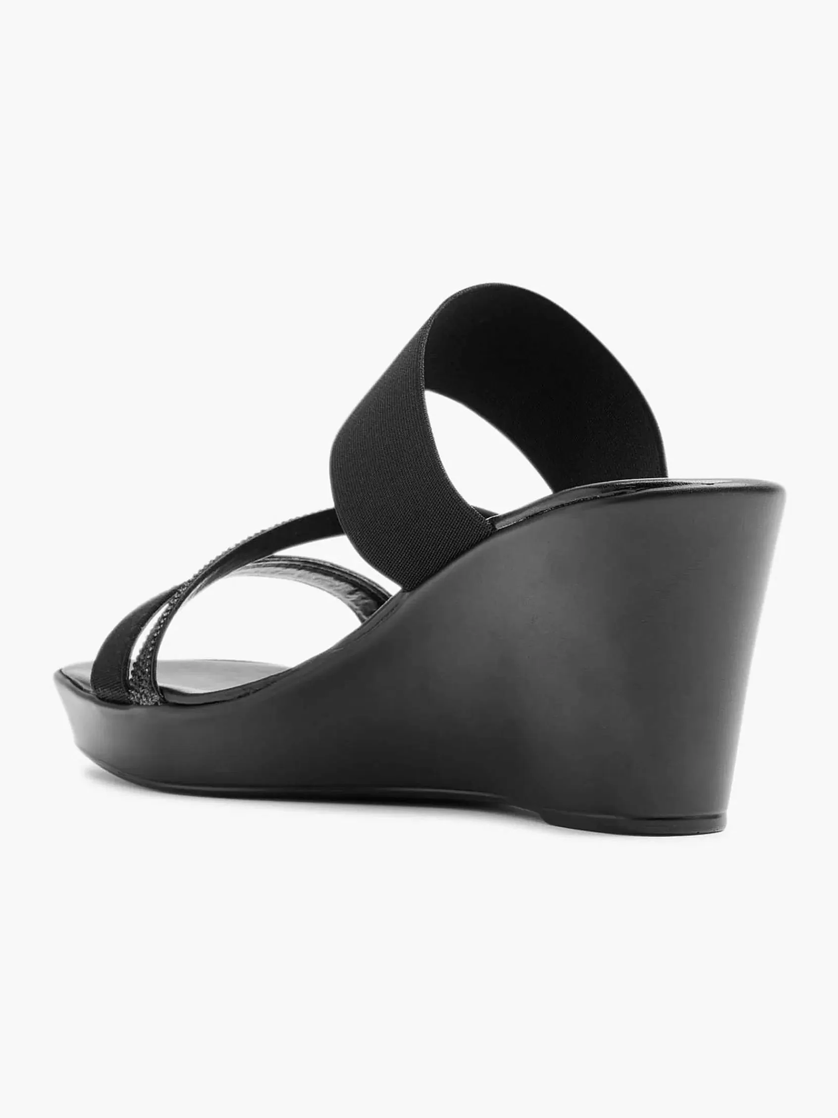 Sale Graceland Schwarzer Slipper Mit Keilabsatz