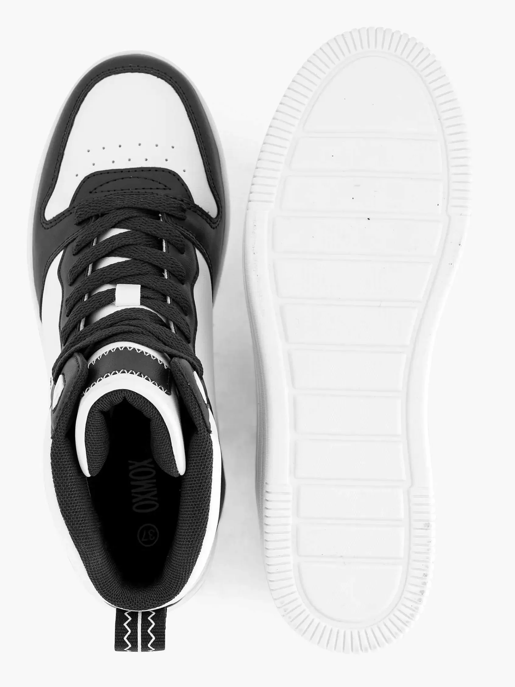 Fashion Oxmox Schwarz-Weiser Hoher Sneaker
